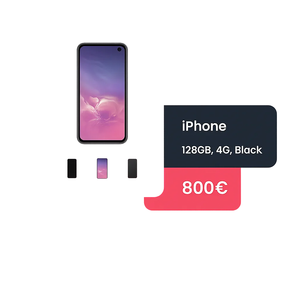 A banner with an information hotspot open, showing the product detail card a reader sees on hover.